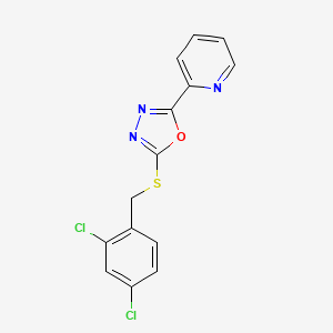 2-{5-[(2,4-dichlorobenzyl)thio]-1,3,4-oxadiazol-2-yl}pyridine