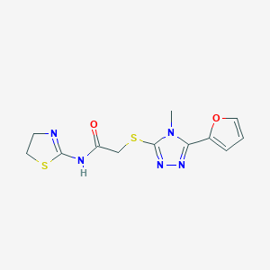 N-(4,5-dihydro-1,3-thiazol-2-yl)-2-{[5-(furan-2-yl)-4-methyl-4H-1,2,4-triazol-3-yl]sulfanyl}acetamide