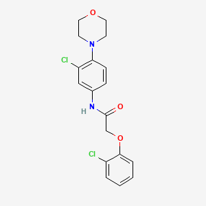 N-[3-chloro-4-(4-morpholinyl)phenyl]-2-(2-chlorophenoxy)acetamide