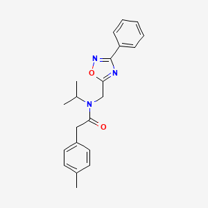 2-(4-methylphenyl)-N-[(3-phenyl-1,2,4-oxadiazol-5-yl)methyl]-N-(propan-2-yl)acetamide