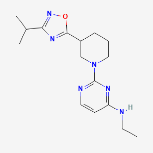 N-ethyl-2-[3-(3-isopropyl-1,2,4-oxadiazol-5-yl)piperidin-1-yl]pyrimidin-4-amine