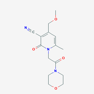 4-(Methoxymethyl)-6-methyl-1-[2-(morpholin-4-yl)-2-oxoethyl]-2-oxo-1,2-dihydropyridine-3-carbonitrile