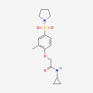 N-cyclopropyl-2-[2-methyl-4-(1-pyrrolidinylsulfonyl)phenoxy]acetamide