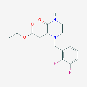 ETHYL 2-{1-[(2,3-DIFLUOROPHENYL)METHYL]-3-OXOPIPERAZIN-2-YL}ACETATE