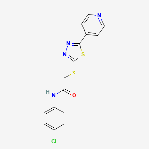 N-(4-chlorophenyl)-2-{[5-(pyridin-4-yl)-1,3,4-thiadiazol-2-yl]sulfanyl}acetamide