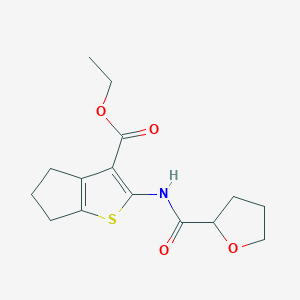 molecular formula C15H19NO4S B441740 ethyl 2-(oxolane-2-carbonylamino)-5,6-dihydro-4H-cyclopenta[b]thiophene-3-carboxylate CAS No. 355000-47-4