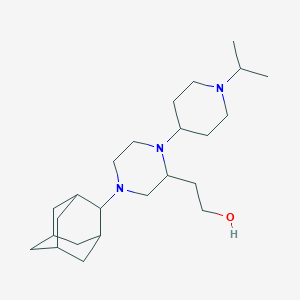 molecular formula C24H43N3O B4417407 2-[4-(2-adamantyl)-1-(1-isopropyl-4-piperidinyl)-2-piperazinyl]ethanol 