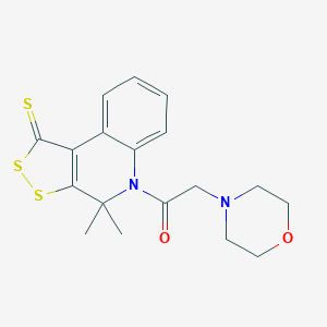 molecular formula C18H20N2O2S3 B441742 1-(4,4-Dimethyl-1-sulfanylidenedithiolo[3,4-c]quinolin-5-yl)-2-morpholin-4-ylethanone CAS No. 292143-60-3