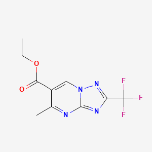 molecular formula C10H9F3N4O2 B4417587 ethyl 5-methyl-2-(trifluoromethyl)[1,2,4]triazolo[1,5-a]pyrimidine-6-carboxylate 