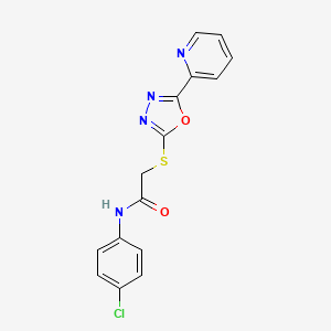 N-(4-chlorophenyl)-2-{[5-(2-pyridinyl)-1,3,4-oxadiazol-2-yl]thio}acetamide