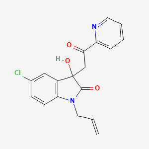 1-allyl-5-chloro-3-hydroxy-3-[2-oxo-2-(2-pyridinyl)ethyl]-1,3-dihydro-2H-indol-2-one