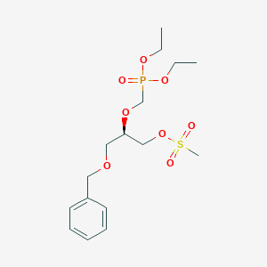 B044177 (R)-[[1-[[(Methylsulfonyl)oxy]methyl]-2-(phenylmethoxy)ethoxy]methyl]phosphonic acid diethyl ester CAS No. 120362-30-3