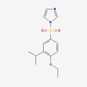 molecular formula C14H18N2O3S B4417702 1-[(4-ethoxy-3-isopropylphenyl)sulfonyl]-1H-imidazole 