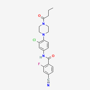 N-[4-(4-butyryl-1-piperazinyl)-3-chlorophenyl]-4-cyano-2-fluorobenzamide