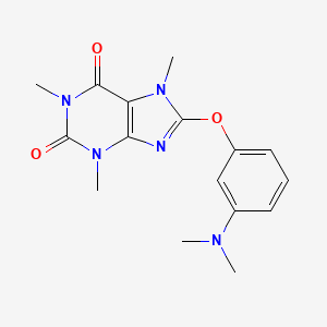 molecular formula C16H19N5O3 B4417741 8-[3-(dimethylamino)phenoxy]-1,3,7-trimethyl-3,7-dihydro-1H-purine-2,6-dione 