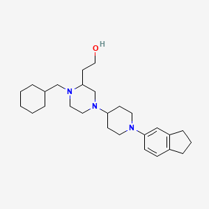 2-{1-(cyclohexylmethyl)-4-[1-(2,3-dihydro-1H-inden-5-yl)-4-piperidinyl]-2-piperazinyl}ethanol