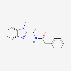 N-[1-(1-methyl-1H-benzimidazol-2-yl)ethyl]-2-phenylacetamide