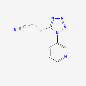 molecular formula C8H6N6S B4417787 {[1-(3-PYRIDYL)-1H-1,2,3,4-TETRAAZOL-5-YL]SULFANYL}METHYL CYANIDE 