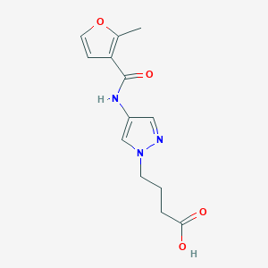 molecular formula C13H15N3O4 B4417809 4-(4-{[(2-METHYL-3-FURYL)CARBONYL]AMINO}-1H-PYRAZOL-1-YL)BUTANOIC ACID 