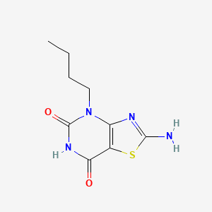 molecular formula C9H12N4O2S B4417831 2-amino-4-butyl[1,3]thiazolo[4,5-d]pyrimidine-5,7(4H,6H)-dione 