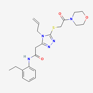 N-(2-ethylphenyl)-2-[5-{[2-(morpholin-4-yl)-2-oxoethyl]sulfanyl}-4-(prop-2-en-1-yl)-4H-1,2,4-triazol-3-yl]acetamide