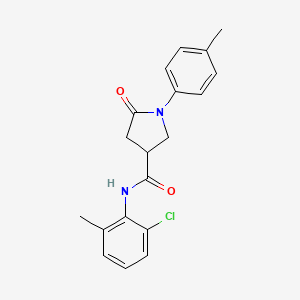 N-(2-chloro-6-methylphenyl)-1-(4-methylphenyl)-5-oxopyrrolidine-3-carboxamide