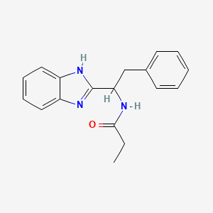 N-[1-(1H-benzimidazol-2-yl)-2-phenylethyl]propanamide