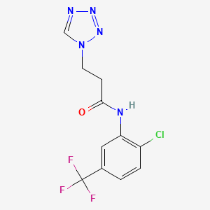 N-[2-chloro-5-(trifluoromethyl)phenyl]-3-(1H-tetrazol-1-yl)propanamide