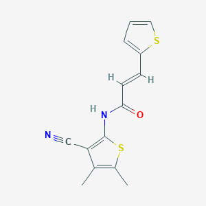 molecular formula C14H12N2OS2 B441795 N-(3-cyano-4,5-dimethyl-2-thienyl)-3-(2-thienyl)acrylamide CAS No. 543707-03-5