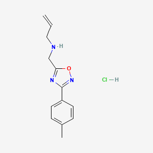 N-[[3-(4-methylphenyl)-1,2,4-oxadiazol-5-yl]methyl]prop-2-en-1-amine;hydrochloride