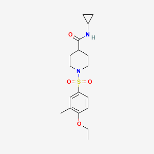 N-CYCLOPROPYL-1-(4-ETHOXY-3-METHYLBENZENESULFONYL)PIPERIDINE-4-CARBOXAMIDE