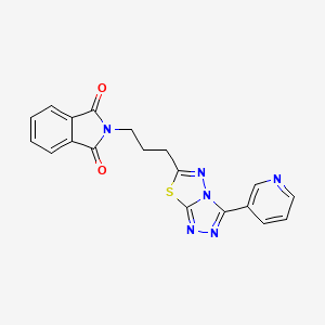 2-{3-[3-(PYRIDIN-3-YL)-[1,2,4]TRIAZOLO[3,4-B][1,3,4]THIADIAZOL-6-YL]PROPYL}-2,3-DIHYDRO-1H-ISOINDOLE-1,3-DIONE