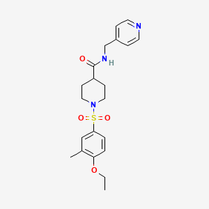 1-(4-ETHOXY-3-METHYLBENZENESULFONYL)-N-[(PYRIDIN-4-YL)METHYL]PIPERIDINE-4-CARBOXAMIDE