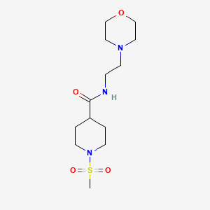 molecular formula C13H25N3O4S B4418140 1-(METHYLSULFONYL)-N~4~-(2-MORPHOLINOETHYL)-4-PIPERIDINECARBOXAMIDE 