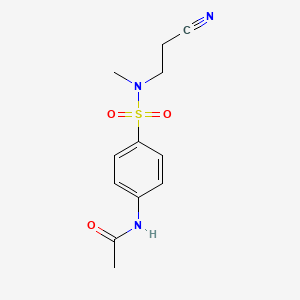 molecular formula C12H15N3O3S B4418159 N-[4-[2-cyanoethyl(methyl)sulfamoyl]phenyl]acetamide 