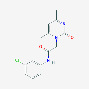 molecular formula C14H14ClN3O2 B4418258 N-(3-chlorophenyl)-2-(4,6-dimethyl-2-oxopyrimidin-1(2H)-yl)acetamide 