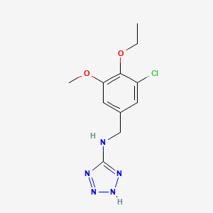 molecular formula C11H14ClN5O2 B4418318 N-(3-chloro-4-ethoxy-5-methoxybenzyl)-2H-tetrazol-5-amine 