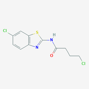 molecular formula C11H10Cl2N2OS B441848 4-chloro-N-(6-chloro-1,3-benzothiazol-2-yl)butanamide CAS No. 445253-51-0