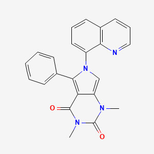 molecular formula C23H18N4O2 B4418481 1,3-dimethyl-5-phenyl-6-quinolin-8-yl-1H-pyrrolo[3,4-d]pyrimidine-2,4(3H,6H)-dione 