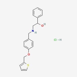 molecular formula C20H22ClNO2S B4418546 1-Phenyl-2-[[4-(thiophen-2-ylmethoxy)phenyl]methylamino]ethanol;hydrochloride 