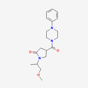 molecular formula C19H27N3O3 B4418558 1-(1-Methoxypropan-2-yl)-4-[(4-phenylpiperazin-1-yl)carbonyl]pyrrolidin-2-one 