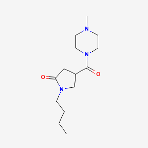 molecular formula C14H25N3O2 B4418577 1-butyl-4-[(4-methylpiperazin-1-yl)carbonyl]pyrrolidin-2-one 