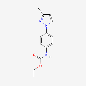 molecular formula C13H15N3O2 B4418587 ethyl [4-(3-methyl-1H-pyrazol-1-yl)phenyl]carbamate 