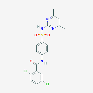 molecular formula C19H16Cl2N4O3S B441870 2,5-dichloro-N-{4-[(4,6-dimethylpyrimidin-2-yl)sulfamoyl]phenyl}benzamide CAS No. 302951-66-2