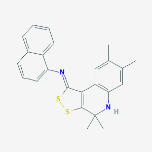 molecular formula C24H22N2S2 B441874 4,4,7,8-tetramethyl-N-naphthalen-1-yl-5H-dithiolo[3,4-c]quinolin-1-imine CAS No. 351470-50-3