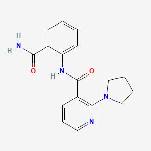 N-(2-carbamoylphenyl)-2-(pyrrolidin-1-yl)pyridine-3-carboxamide