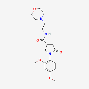 1-(2,4-dimethoxyphenyl)-N-[2-(morpholin-4-yl)ethyl]-5-oxopyrrolidine-3-carboxamide