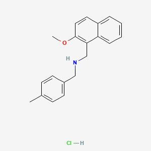 N-[(2-methoxynaphthalen-1-yl)methyl]-1-(4-methylphenyl)methanamine;hydrochloride