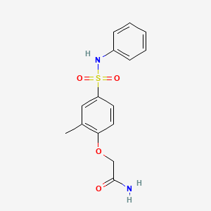 2-[2-Methyl-4-(phenylsulfamoyl)phenoxy]acetamide