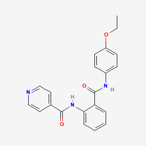 molecular formula C21H19N3O3 B4418962 N-(2-{[(4-ethoxyphenyl)amino]carbonyl}phenyl)isonicotinamide 